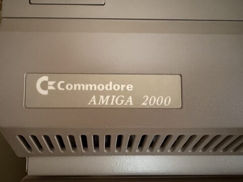 Frühes Commodore Amiga 2000 Frontetikett