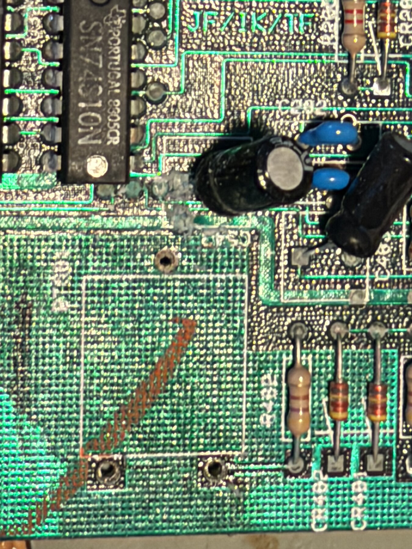 img6: PC20-III Board nach entferntem Akku