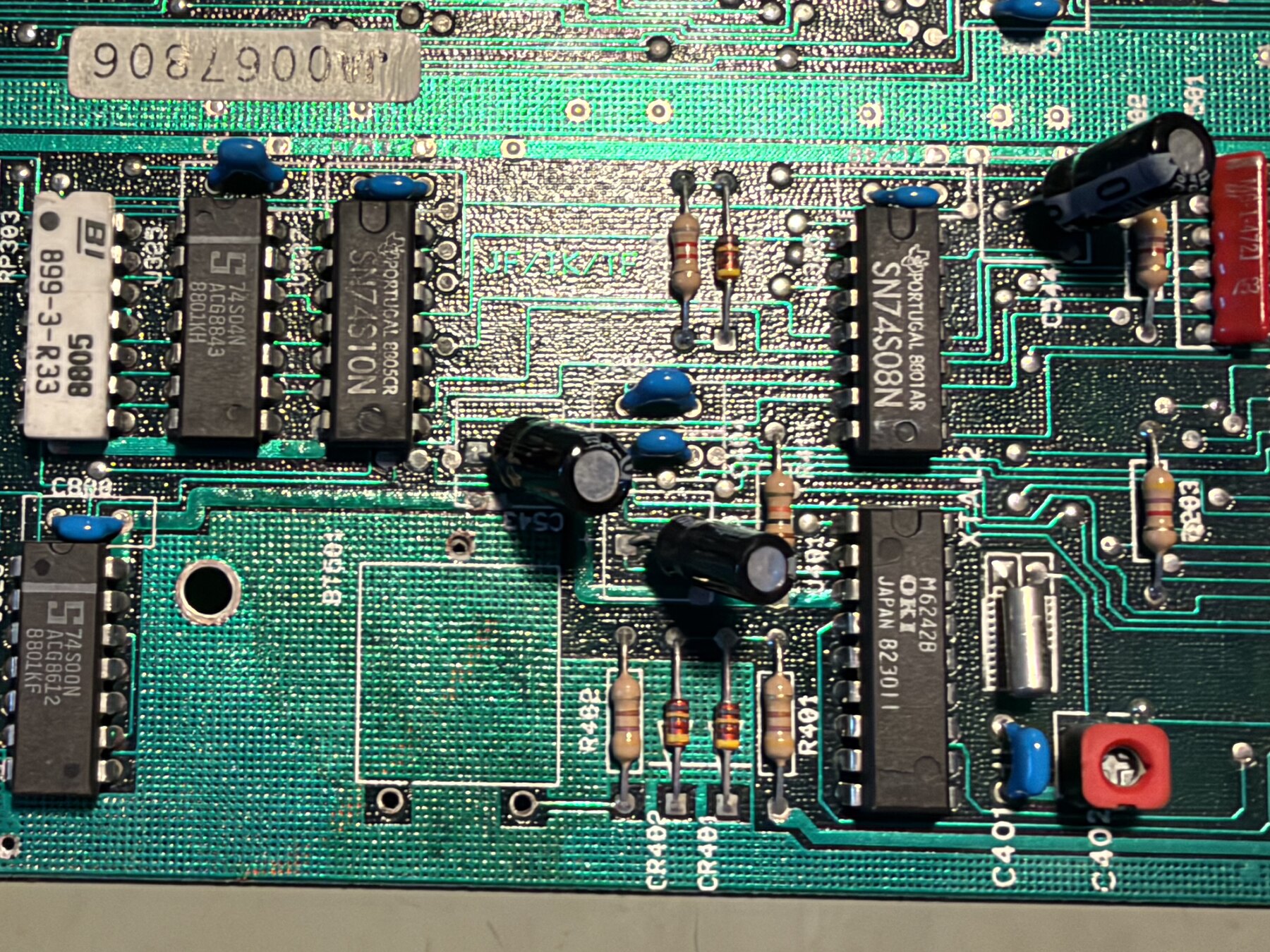 img7: Gereinigter Bereich auf dem PC20-III Board